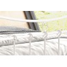 Lit Sacha métal 90-200 / 140-200 / 160-200 avec sommier – blanc ou noir