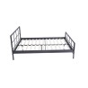 Lit "Davy" métal gris foncé avec sommier – 90, 140 ou 160 × 200 cm