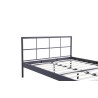Lit "Davy" métal gris foncé avec sommier – 90, 140 ou 160 × 200 cm