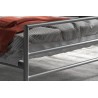 Lit Sandro métal gris avec sommier – 90, 140 ou 160×200 cm
