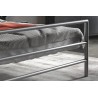 Lit Sandro métal gris avec sommier – 90, 140 ou 160×200 cm