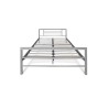 Lit Sandro métal gris avec sommier – 90, 140 ou 160×200 cm