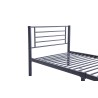 Lit "Sammy" métal gris foncé 90×200 cm avec sommier