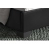 Lit "Roma" 160×200 cm avec sommier – PU Noir ou Tissu Gris