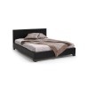 Lit "Roma" 160×200 cm avec sommier – PU Noir ou Tissu Gris