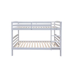 Lit superposé "Roy" divisible 90×200 cm en pin massif blanc