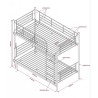 Lit superposé AS110 90×200 cm métal gris – modulable et pratique
