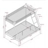 Lit superposé Trio AS121 métal gris – 3 couchages modulables