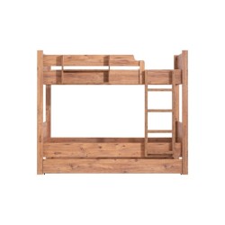 Lit "Tripo" bois noyer – 3 tailles disponibles + armoires assorties