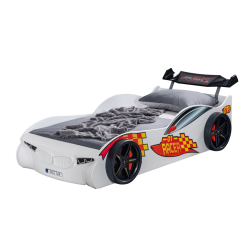 Lit voiture enfant CARBED 90x190 cm – Design sportif et ludique