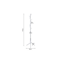 Porte-manteaux Kassie Blanc – métal Ø 48 cm H 174 cm, design minimal