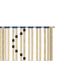 Sommier à lattes Ruby 80 × 200 KIT – Ultra-plat 6,5 cm, 24 lattes, léger & élégant
