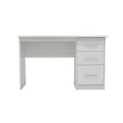 Bureau Mateo 3 tiroirs – MDF blanc 121×60 cm, design élégant et fonctionnel