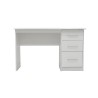 Bureau Mateo 3 tiroirs – MDF blanc 121×60 cm, design élégant et fonctionnel