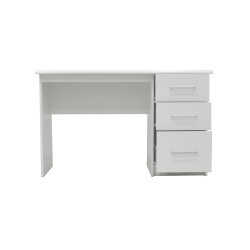 Bureau Mateo 3 tiroirs – MDF blanc 121×60 cm, design élégant et fonctionnel