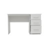 Bureau Mateo 3 tiroirs – MDF blanc 121×60 cm, design élégant et fonctionnel