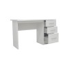 Bureau Mateo 3 tiroirs – MDF blanc 121×60 cm, design élégant et fonctionnel