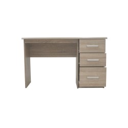 Bureau Mateo 3 tiroirs décor Sonoma – MDF 121×60 cm, esthétique et fonctionnel