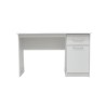 Bureau "Milou" 1 tiroir 1 porte blanc – MDF 121 × 60 cm, fonctionnel & élégant