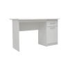Bureau "Milou" 1 tiroir 1 porte blanc – MDF 121 × 60 cm, fonctionnel & élégant