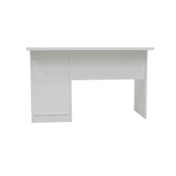 Bureau "Milou" 1 tiroir 1 porte blanc – MDF 121 × 60 cm, fonctionnel & élégant