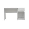 Bureau "Milou" 1 tiroir 1 porte blanc – MDF 121 × 60 cm, fonctionnel & élégant