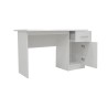 Bureau "Milou" 1 tiroir 1 porte blanc – MDF 121 × 60 cm, fonctionnel & élégant