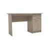 Bureau "Milou" 1 tiroir 1 porte décor Sonoma – MDF 121 × 60 cm, chaleureux & fonctionnel