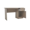 Bureau "Milou" 1 tiroir 1 porte décor Sonoma – MDF 121 × 60 cm, chaleureux & fonctionnel