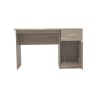 Bureau "Milou" 1 tiroir 1 porte décor Sonoma – MDF 121 × 60 cm, chaleureux & fonctionnel