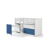 Lit mi-hauteur Bonny bleu 96×207 cm – Sommier inclus | Armoire et matelas en option