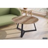 Table basse Paso 1 Chêne Vieilli 80×80 cm – MDF décor rustique, solide & stylée