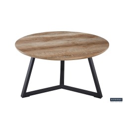 Table basse Paso 1 Chêne Vieilli 80×80 cm – MDF décor rustique, solide & stylée