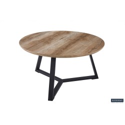 Table basse Paso 1 Chêne Vieilli 80×80 cm – MDF décor rustique, solide & stylée