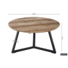 Table basse Paso 1 Chêne Vieilli 80×80 cm – MDF décor rustique, solide & stylée