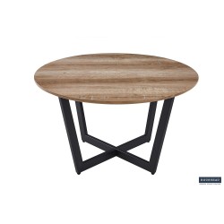 Table basse Paso 3 Chêne Vieilli 80 × 80 × 45 cm – MDF décor effet sable