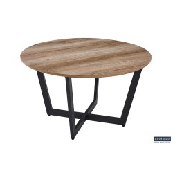 Table basse Paso 3 Chêne Vieilli 80 × 80 × 45 cm – MDF décor effet sable