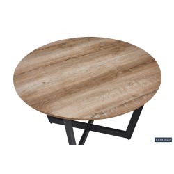 Table basse Paso 3 Chêne Vieilli 80 × 80 × 45 cm – MDF décor effet sable