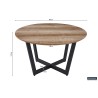 Table basse Paso 3 Chêne Vieilli 80 × 80 × 45 cm – MDF décor effet sable