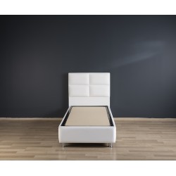 Lit 90×200 cm – Blanc ou Noir – Sommier inclus, matelas en option | Lit design contemporain