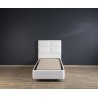 Lit 90×200 cm – Blanc ou Noir – Sommier inclus, matelas en option | Lit design contemporain