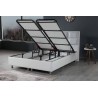 Lit 140×200 cm – Blanc ou Noir – Sommier inclus, matelas en option | Lit design contemporain