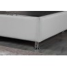 Lit 140×200 cm – Blanc ou Noir – Sommier inclus, matelas en option | Lit design contemporain