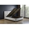 Lit 140×200 cm – Blanc ou Noir – Sommier inclus, matelas en option | Lit design contemporain