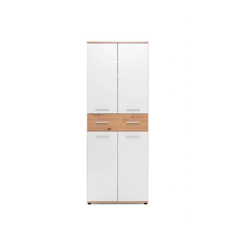 Armoire chaussures Jacky-42 70×185 cm – 24 paires | Chêne & blanc