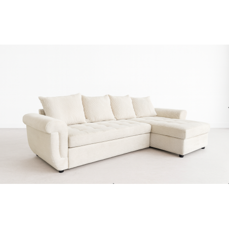 Canapé d'angle réversible avec lit et coffre 260x150 cm Plaisirs Meubles