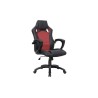 Chaise de bureau HT-765 – Noir/Rouge, simili-cuir gaming