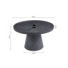 Table basse "Manus" 80 cm Gris Foncé – Plateau MDF avec rebord, H 47 cm