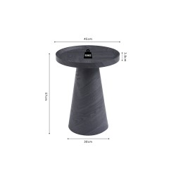Table basse Manus 45 cm Gris Foncé – Plateau MDF à rebord, Design compact