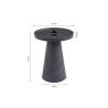Table basse Manus 45 cm Gris Foncé – Plateau MDF à rebord, Design compact